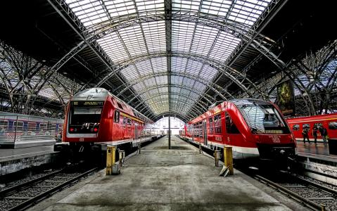 火车站，莱比锡，德国
