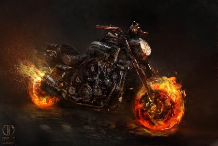 幽灵骑士2，自行车，复仇精神，鬼骑士，摩托车