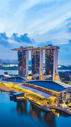 新加坡滨海湾金沙酒店的风景
