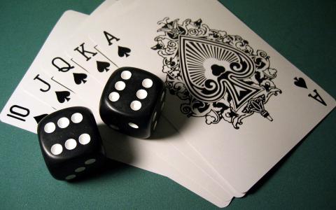 双，骰子，皇家闪光，卡片，组合，扑克，长矛，扑克