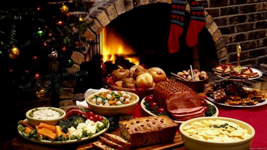 新的一年，壁炉，圣诞节，假日，糖果