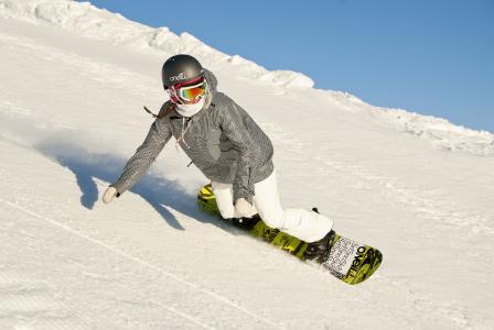单板滑雪,滑雪,滑雪,女孩,血统,冬天,雪,山,ratrak
