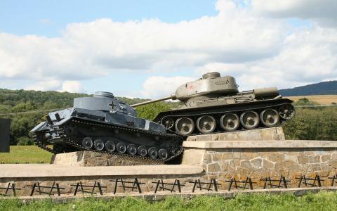 t-34，纪念碑，坦克