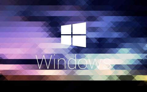 Windows，微软，标志，标志，马赛克，纹理，颜色，网格，三角形，像素化