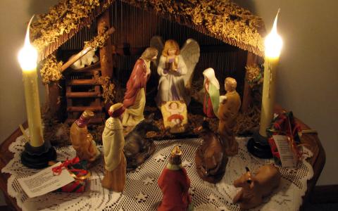 耶稣，蜡烛，新年，假期，圣诞节