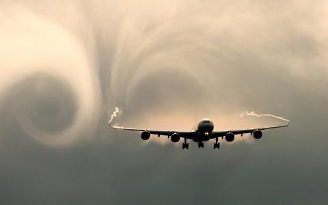 飞机，风，漩涡，雾，波音，照片，天空
