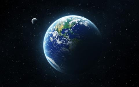 行星，地球，空间，月亮，卫星