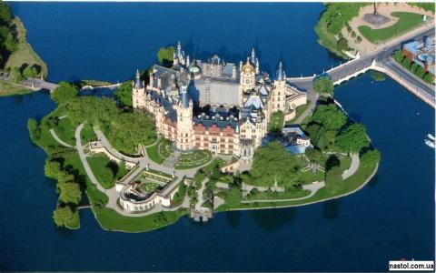 画廊，城堡，建筑，有趣的地方，德国，城市，什未林，什未林城堡，有趣