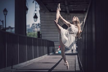 艺术体操，女孩，芭蕾舞女演员，姿势