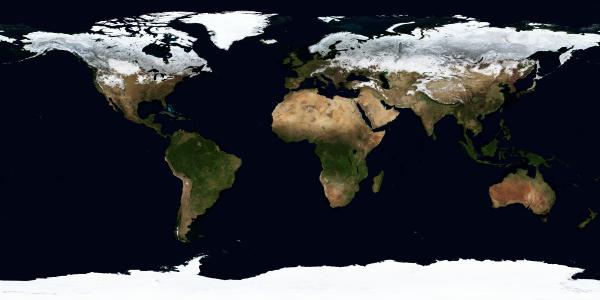 美国国家航空航天局，地球，查看从空间，大陆，在雪地里