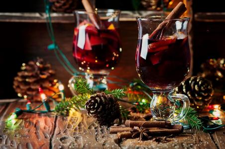 新年，甜酒，圣诞装饰品，Oxana Denezhkina