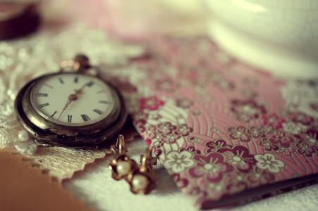 装饰品，表，时钟，笔记本，宏，耳环，时间