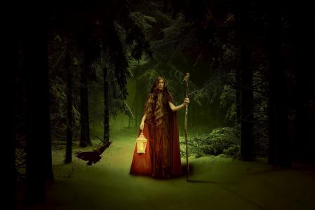 森林，女巫