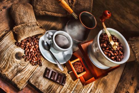 咖啡豆，咖啡研磨机，咖啡，巧克力，土耳其人