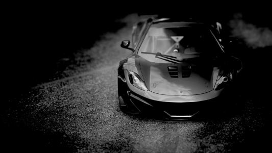 迈凯轮，超级跑车，黑暗的背景