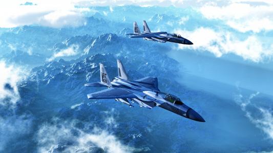 老鹰，模型，老鹰侦察，F-15a，渲染