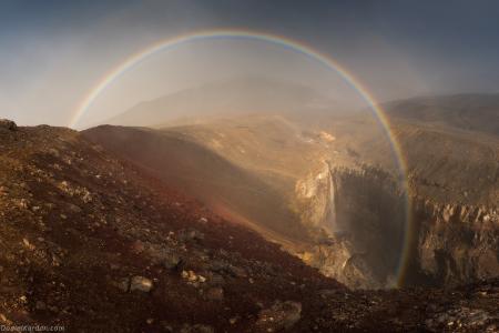 堪察加半岛，峡谷危险，彩虹，丹尼尔·科里约诺夫