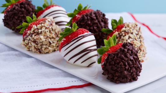 草莓，巧克力，糖果