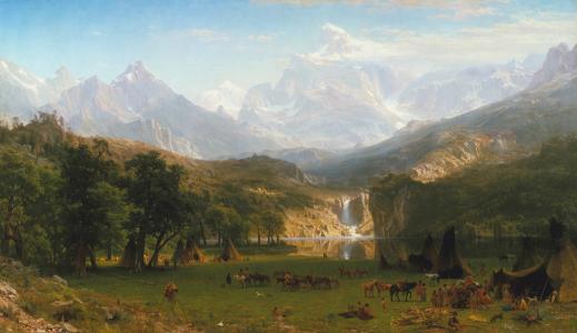 山，艾伯塔省，Bierstadt