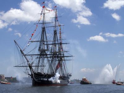 波士顿港，帆船，船舶，“宪法”