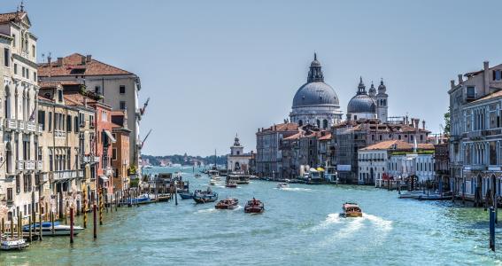 意大利，房屋，船，威尼斯，水运河，大运河，城市