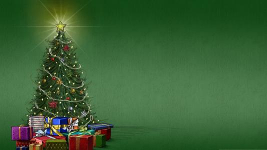 圣诞树，新的一年，礼物
