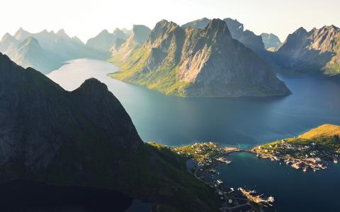 挪威，山，美丽