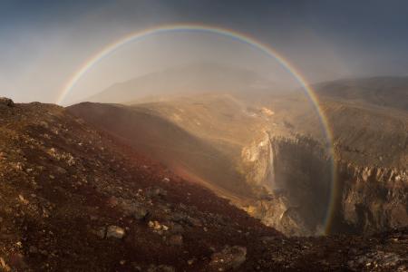 山脉，彩虹，堪察加半岛，危险的峡谷，丹尼尔·科里约诺夫（Daniil Korjonov）