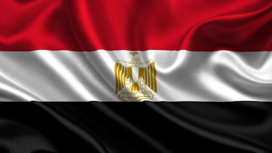 埃及，国旗，3d，埃及，国旗