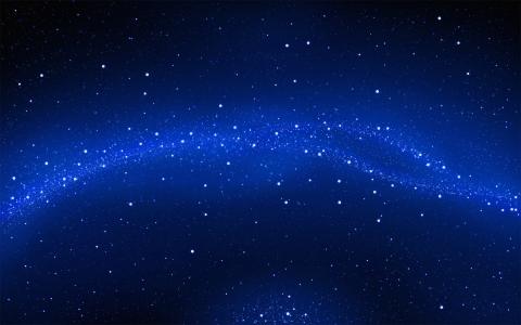 空间，天空，星星，黑色，蓝色