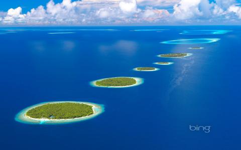 利弊，照片，冰，自然，岛，马尔代夫，马尔代夫，印度，海洋，美丽，天空，云，主题