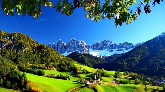 valdifunes，意大利，绿色，山