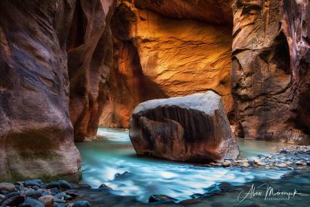 峡谷，美国，犹他州，石，河，光，反射，亚历克斯Mironyuk
