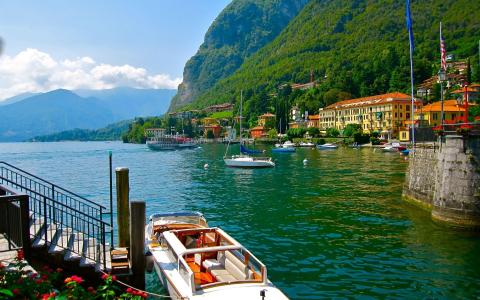 意大利，山，湖，美丽