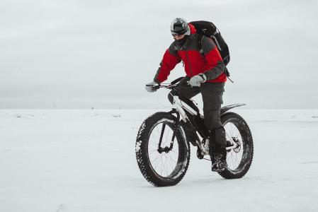 家伙，自行车，雪，运动
