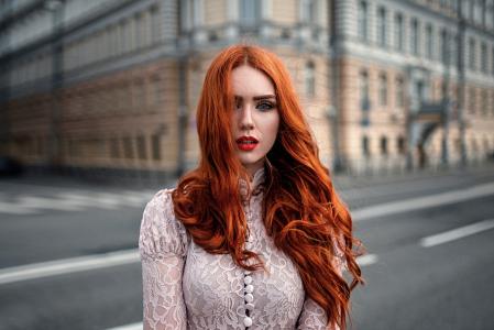 亲照片，Georgiy Chernyadiev，红发，构成，城市