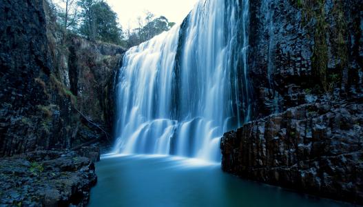 澳大利亚，瀑布，岩石，西Ridgley塔斯马尼亚岛，性质