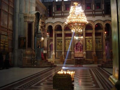 圣墓教堂，耶路撒冷，东正教的祭坛，光线
