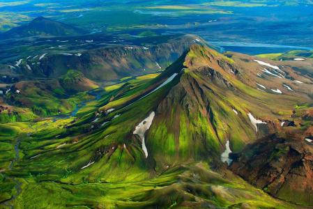 自然，景观，山，冰岛