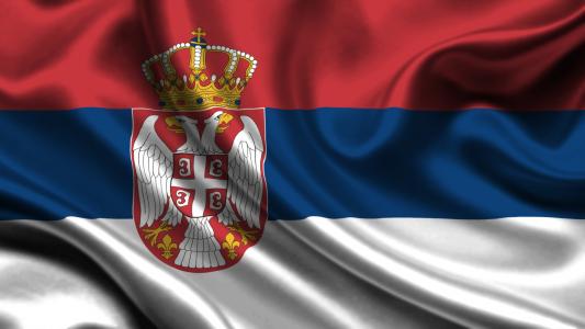 塞尔维亚，国旗，3d，塞尔维亚，国旗