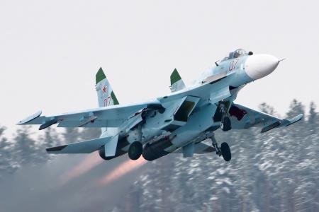 苏-27，起飞，加力