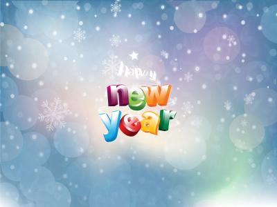 圆，背景，新年快乐，雪花，祝贺，题词