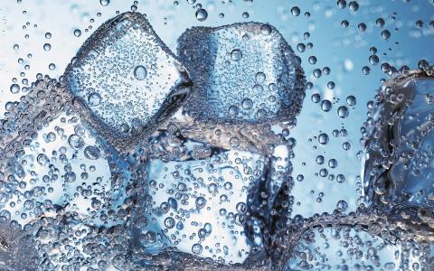 冰，宏，苏打水，水，泡沫，气泡，冰