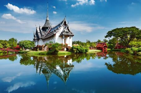 曼谷，泰国，泰国，曼谷，自然，湖，公园，美丽，反思