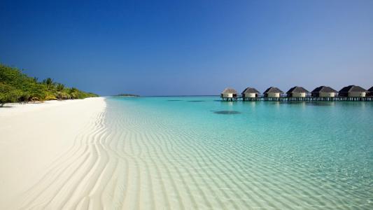 马尔代夫，沙滩，海洋，天堂，热带
