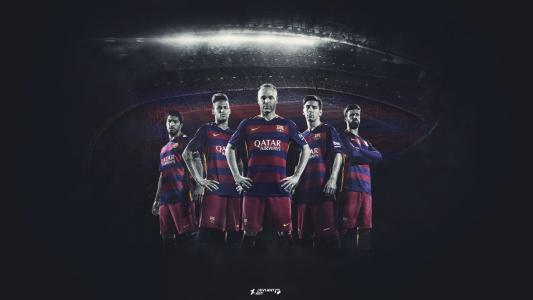 巴塞罗那，队，黑暗的背景，足球，巴萨，冠军，巴塞罗那足球俱乐部