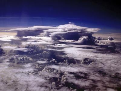 空间，旋风，照片，云，风暴，云，平流层，50公里，从地球