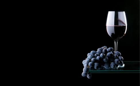 饮料，红酒，葡萄，玻璃