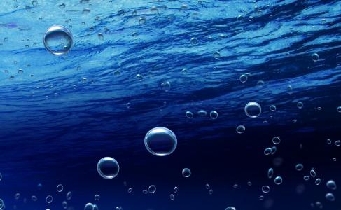 在水，photoshop，水，海洋，气泡，空气，美丽，蓝色背景，3D，3D，工作