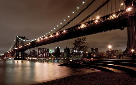 曼哈顿桥梁，纽约，美国